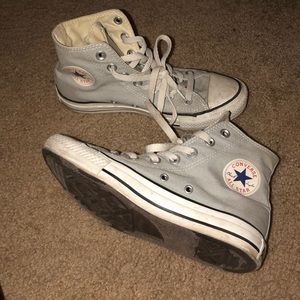 Gray high top converse